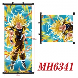 DRAGON BALL Anime black Plastic rod Cloth painting Wall Scroll 40X102CM