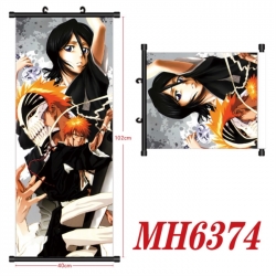 Bleach Anime black Plastic rod Cloth painting Wall Scroll 40X102CM