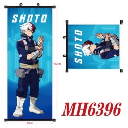 My Hero Academia Anime black Plastic rod Cloth painting Wall Scroll 40X102CM