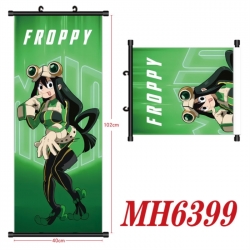My Hero Academia Anime black Plastic rod Cloth painting Wall Scroll 40X102CM