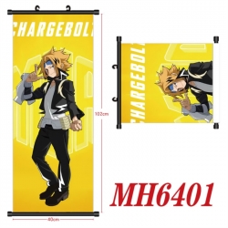 My Hero Academia Anime black Plastic rod Cloth painting Wall Scroll 40X102CM