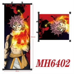 Fairy tail Anime black Plastic rod Cloth painting Wall Scroll 40X102CM