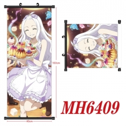 Fairy tail Anime black Plastic rod Cloth painting Wall Scroll 40X102CM