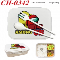 Among Us Anime themed UV printed student lunch box 20x15x6cm 145g