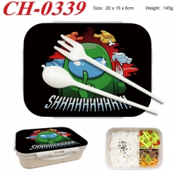 Among Us Anime themed UV printed student lunch box 20x15x6cm 145g