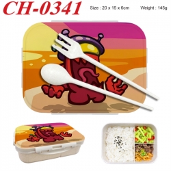 Among Us Anime themed UV printed student lunch box 20x15x6cm 145g