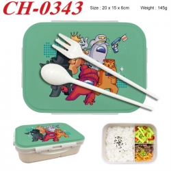Among Us Anime themed UV printed student lunch box 20x15x6cm 145g
