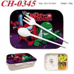 Among Us Anime themed UV printed student lunch box 20x15x6cm 145g