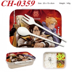 CASTLEVANIA Anime themed UV printed student lunch box 20x15x6cm 145g