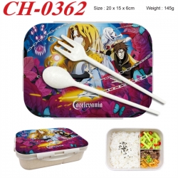 CASTLEVANIA Anime themed UV printed student lunch box 20x15x6cm 145g