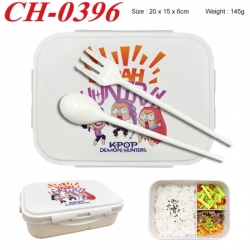 K-Pop Demon Hunters Anime themed UV printed student lunch box 20x15x6cm 145g