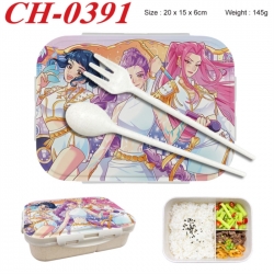 K-Pop Demon Hunters Anime themed UV printed student lunch box 20x15x6cm 145g