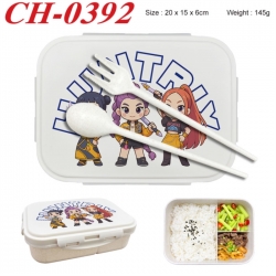 K-Pop Demon Hunters Anime themed UV printed student lunch box 20x15x6cm 145g