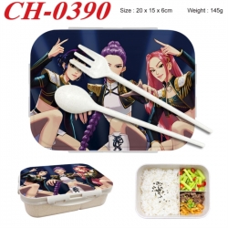 K-Pop Demon Hunters Anime themed UV printed student lunch box 20x15x6cm 145g