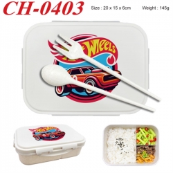 Hot wheels Anime themed UV printed student lunch box 20x15x6cm 145g
