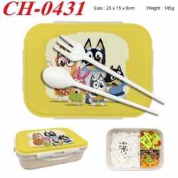 Bluey Anime themed UV printed student lunch box 20x15x6cm 145g