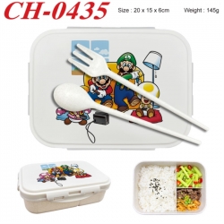 Super Mario Anime themed UV printed student lunch box 20x15x6cm 145g