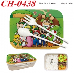 Super Mario Anime themed UV printed student lunch box 20x15x6cm 145g