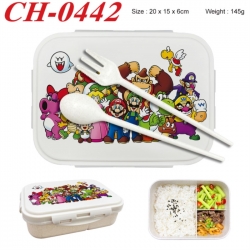 Super Mario Anime themed UV printed student lunch box 20x15x6cm 145g