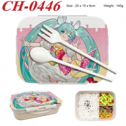 Hatsune Miku Anime themed UV printed student lunch box 20x15x6cm 145g