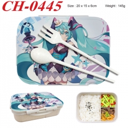 Hatsune Miku Anime themed UV printed student lunch box 20x15x6cm 145g