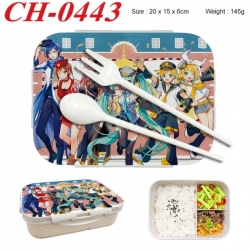 Hatsune Miku Anime themed UV printed student lunch box 20x15x6cm 145g