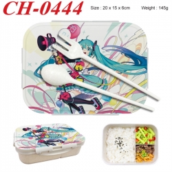 Hatsune Miku Anime themed UV printed student lunch box 20x15x6cm 145g
