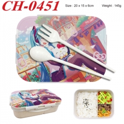 Hatsune Miku Anime themed UV printed student lunch box 20x15x6cm 145g