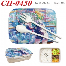 Hatsune Miku Anime themed UV printed student lunch box 20x15x6cm 145g