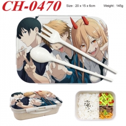 Chainsaw Man Anime themed UV printed student lunch box 20x15x6cm 145g