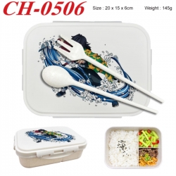 Demon Slayer Kimets Anime themed UV printed student lunch box 20x15x6cm 145g