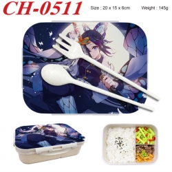 Demon Slayer Kimets Anime themed UV printed student lunch box 20x15x6cm 145g