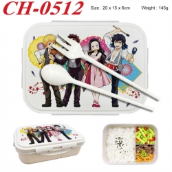 Demon Slayer Kimets Anime themed UV printed student lunch box 20x15x6cm 145g