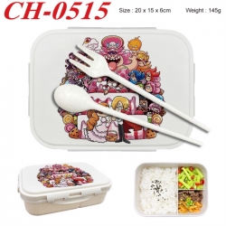 One Piece Anime themed UV printed student lunch box 20x15x6cm 145g