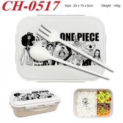 One Piece Anime themed UV printed student lunch box 20x15x6cm 145g