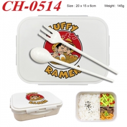 One Piece Anime themed UV printed student lunch box 20x15x6cm 145g
