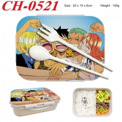 One Piece Anime themed UV printed student lunch box 20x15x6cm 145g