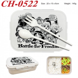 One Piece Anime themed UV printed student lunch box 20x15x6cm 145g