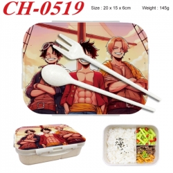 One Piece Anime themed UV printed student lunch box 20x15x6cm 145g