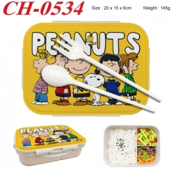 snoopy Anime themed UV printed student lunch box 20x15x6cm 145g