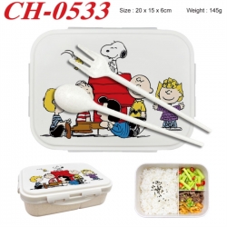 snoopy Anime themed UV printed student lunch box 20x15x6cm 145g
