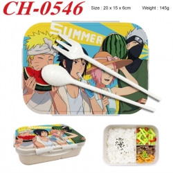 Naruto Anime themed UV printed student lunch box 20x15x6cm 145g