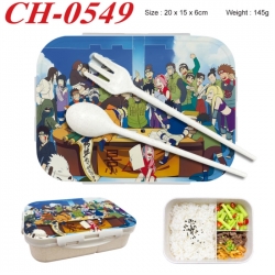 Naruto Anime themed UV printed student lunch box 20x15x6cm 145g