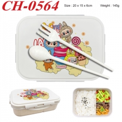 Labubu Anime themed UV printed student lunch box 20x15x6cm 145g