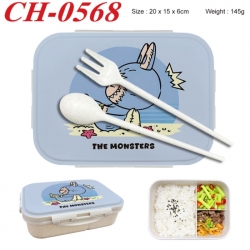 Labubu Anime themed UV printed student lunch box 20x15x6cm 145g