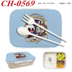 Labubu Anime themed UV printed student lunch box 20x15x6cm 145g