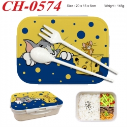 Tom and Jerry Anime themed UV printed student lunch box 20x15x6cm 145g
