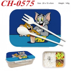 Tom and Jerry Anime themed UV printed student lunch box 20x15x6cm 145g