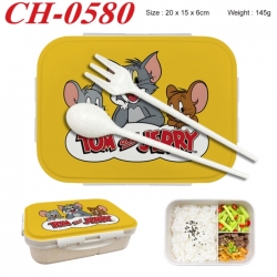 Tom and Jerry Anime themed UV printed student lunch box 20x15x6cm 145g