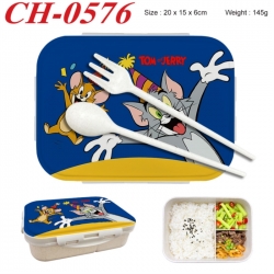 Tom and Jerry Anime themed UV printed student lunch box 20x15x6cm 145g